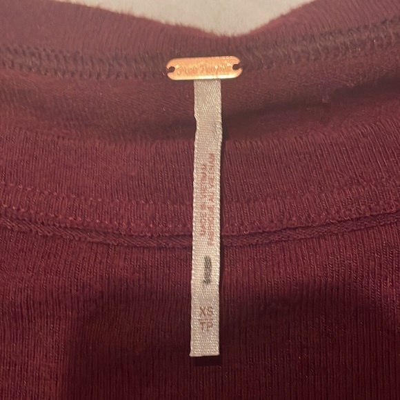 Free People Maroon “Forever Your Girl Babydoll” Top in size XS - Picture 2 of 8
